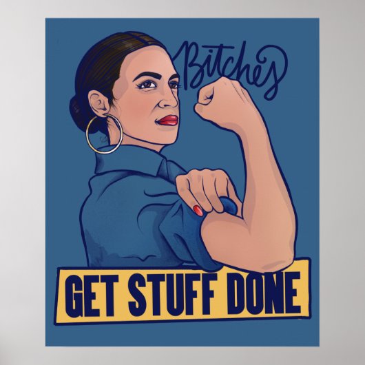 We get stuff done AOC Rosie the riveter ポスター (正面)