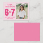 We Go Together Like 6 7 Kids Photo Valentine's ノートカード (正面/裏面)