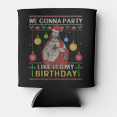 We Gonna Party Like It's My Birthday Jesus Sweater 缶クーラー (正面)