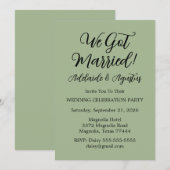 We Got Married グリーン ウェディング レセプション 招待状 (正面/裏面)