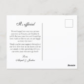 We got married announcement  ポストカード (裏面)