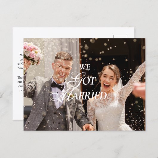 We got married announcement ポストカード (正面/裏面)