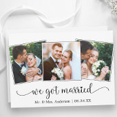 We Got Married Calligraphy Heart 3 Photo 案内状