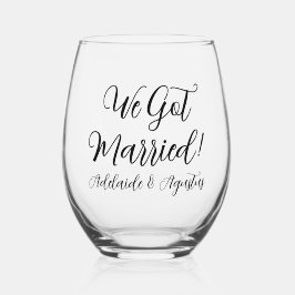 We Got Married Drinkware Set ステムなしワイングラス