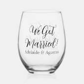 We Got Married Drinkware Set ステムなしワイングラス (裏面)