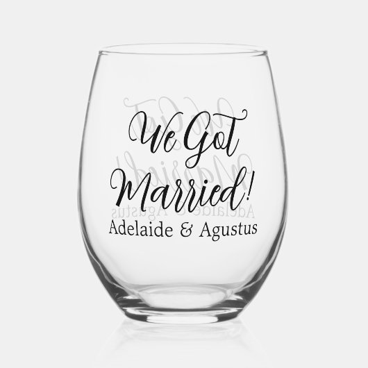 We Got Married Drinkware Set ステムなしワイングラス (裏面)