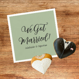 We Got Married Green Wedding Reception スタンダードカクテルナプキン