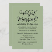 We Got Married Green Wedding Reception  招待状 (正面/裏面)