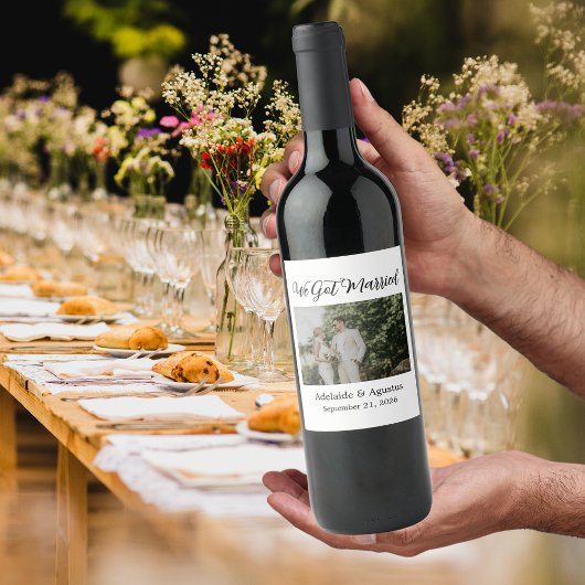 We Got Married Photo Food and Beverage Label Set ワインラベル