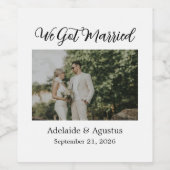 We Got Married Photo Food and Beverage Label Set ワインラベル (シングルラベル)