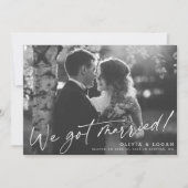 We Got Married! Script Wedding Photo Elopement 招待状 (正面)