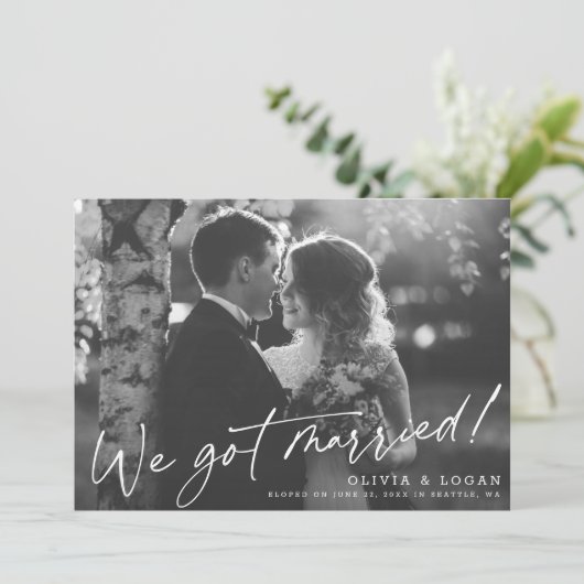 We Got Married! Script Wedding Photo Elopement 招待状 (スタンド正面)