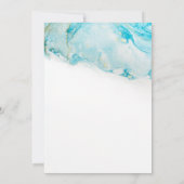 We Got Married Teal & Gold Ink Reception Only 招待状 (裏面)