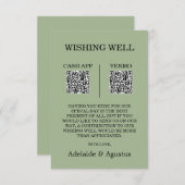 We Got Married Wishing Well Green Wedding エンクロージャーカード (正面/裏面)