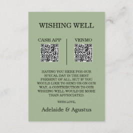 We Got Married Wishing Well Green Wedding エンクロージャーカード