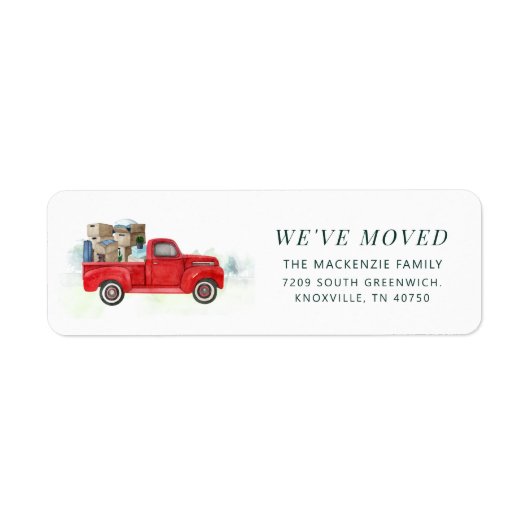 We have Moved Modern Moving Announcement ラベル (正面)