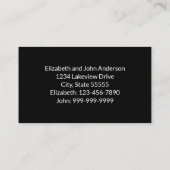 We Have Moved Script Moving Announecment Black エンクロージャーカード (裏面)