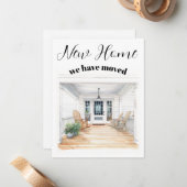 We Have Moved to a New Home ノートカード (正面/裏面インサイチュ)