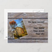 We have moved (Wooden Hut) 案内ポストカード (正面/裏面)
