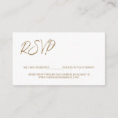 We have reserved seats Custom QR CODE Gold エンクロージャーカード (正面)