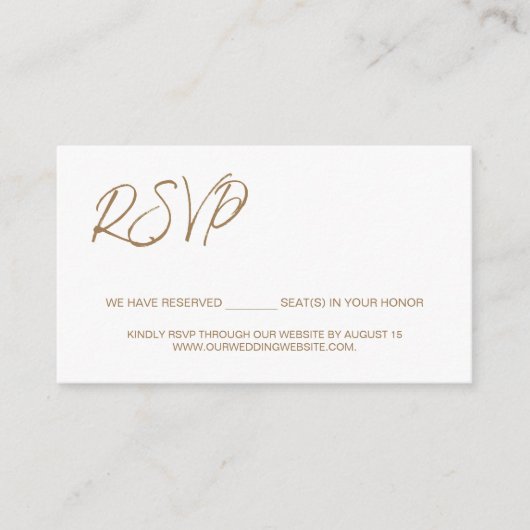 We have reserved seats Custom QR CODE Gold エンクロージャーカード (正面)