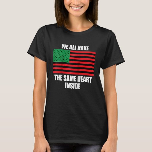 We Have The Same Heart Inside History Kids Black G Tシャツ (正面)