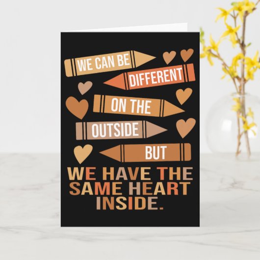 We Have The Same Heart Inside Unity Black History  カード (黄色い花)