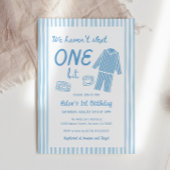 We Haven't Slept One Bit 1st Birthday Party 招待状