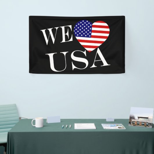 We Heartflag USA wt (h) bnrcnt 横断幕 (トレードショー)