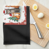 We Hiss You A Meowy Catmas Funny Cat Christmas Ugl キッチンタオル (四つ折り)