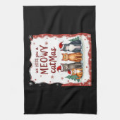 We Hiss You A Meowy Catmas Funny Cat Christmas Ugl キッチンタオル (縦)