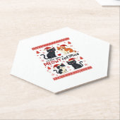 We Hiss You A Meowy Catmas Funny Cat Christmas Ugl ペーパーコースター (アングル)