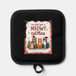 We Hiss You A Meowy Catmas Funny Cat Christmas Ugl 鍋敷き