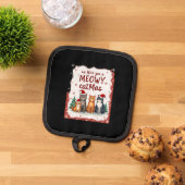 We Hiss You A Meowy Catmas Funny Cat Christmas Ugl 鍋敷き (トップダウン)