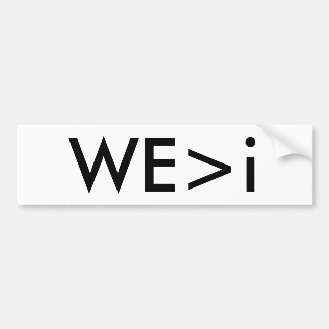 WE>iのバンパーステッカー バンパーステッカー (正面)