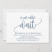 We just couldn't wait, Wedding Elopement Party Inv 招待状 (正面)