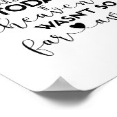 We Know You Would Be Here Today-black Wedding Sign ポスター (角)