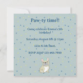 We like to paw-ty!  French, bulldog 招待状 (裏面)