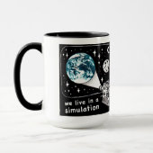 We live in a simulation mug マグカップ (左)