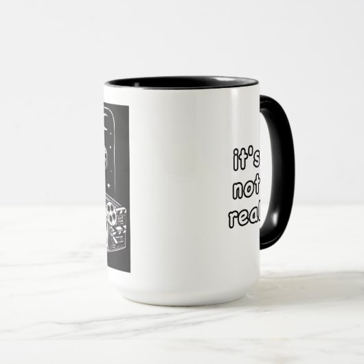 We live in a simulation mug マグカップ (正面右)