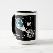 We live in a simulation mug マグカップ (正面左)