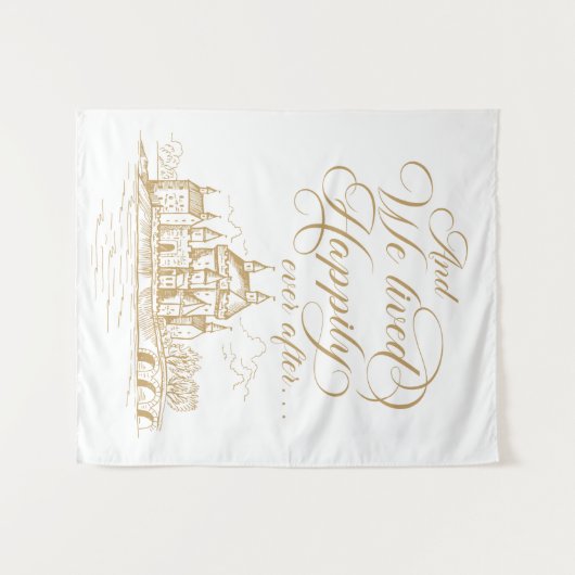 We lived happily ever after royal backdrop タペストリー (正面(横))