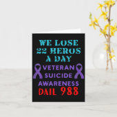 We Lose 22 Heros A Day Veteran Suicide Prevention  カード (黄色い花)
