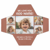 We Loveパパまたはおじいちゃん – 5フォトコラージュ サッカーボール (フラット)