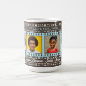 We Loveパパブラウンとブルー4の写真 コーヒーマグカップ (中央)