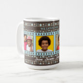 We Loveパパブラウンとブルー4の写真 コーヒーマグカップ (正面左)