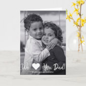 We Loveパパ父の日の写真カード カード (黄色い花)