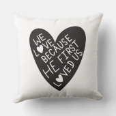 We love because he first loved us クッション (裏面)