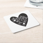We love because he first loved us スクエアペーパーコースター (アングル)