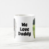 We Love Daddy Fully Customizable Two Photo コーヒーマグカップ (中央)